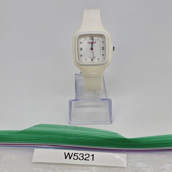 Rip Curl Women's Watch 34MM White Dial White Plastic Band Straps New Battery - Picture 16 of 16
